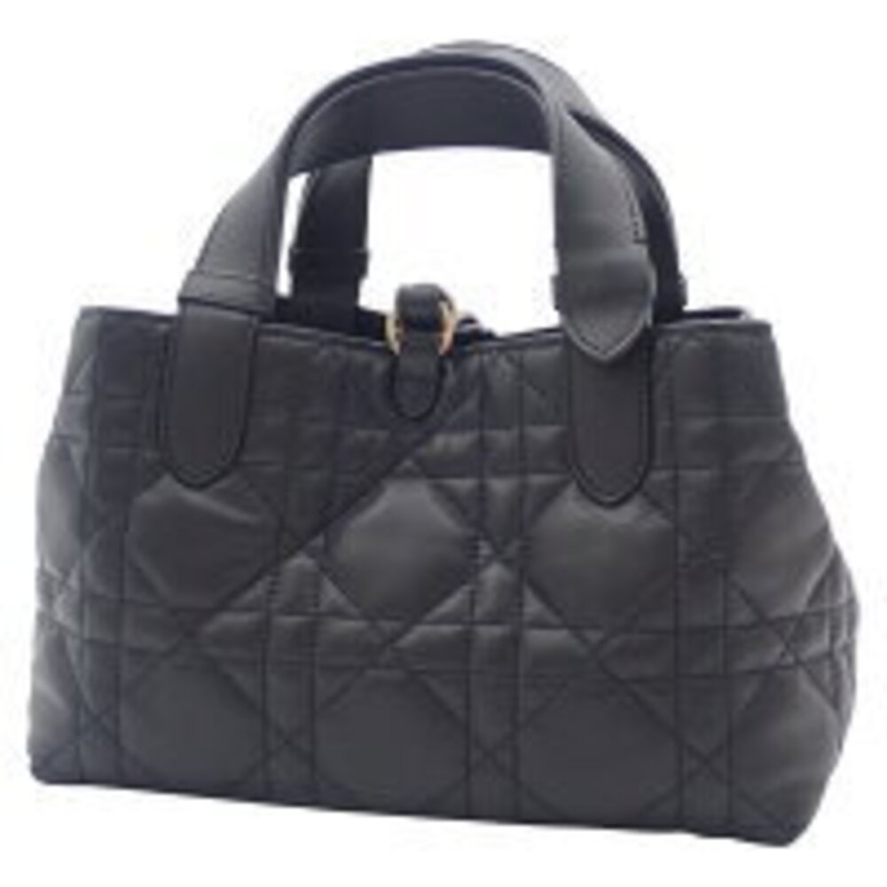 Dior Toujours Handbag Tote Cannage Bag Christian Black Calfskin